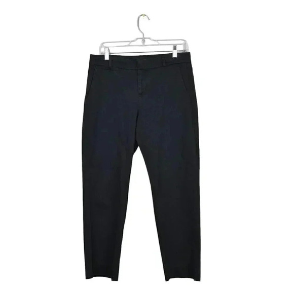 Banana Republic Hampton Ankle Crop Pant Trouser Straight Leg  Black Size 4 - Picture 4 of 12